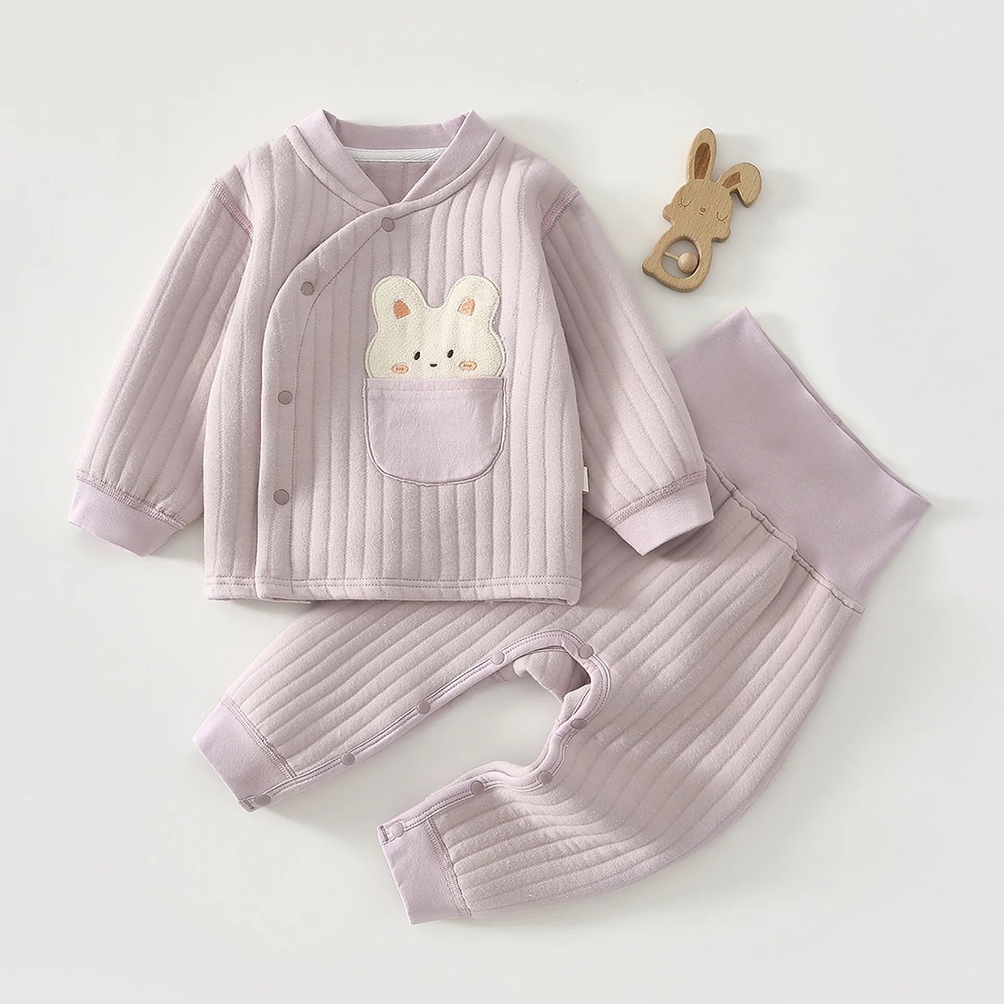 Kuscheliges 2-teiliges Set mit Tiermotiv & hohem Bund – warm, weich & hautfreundlich