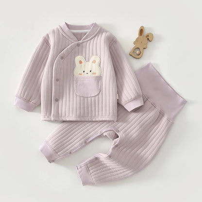 Kuscheliges 2-teiliges Set mit Tiermotiv & hohem Bund – warm, weich & hautfreundlich