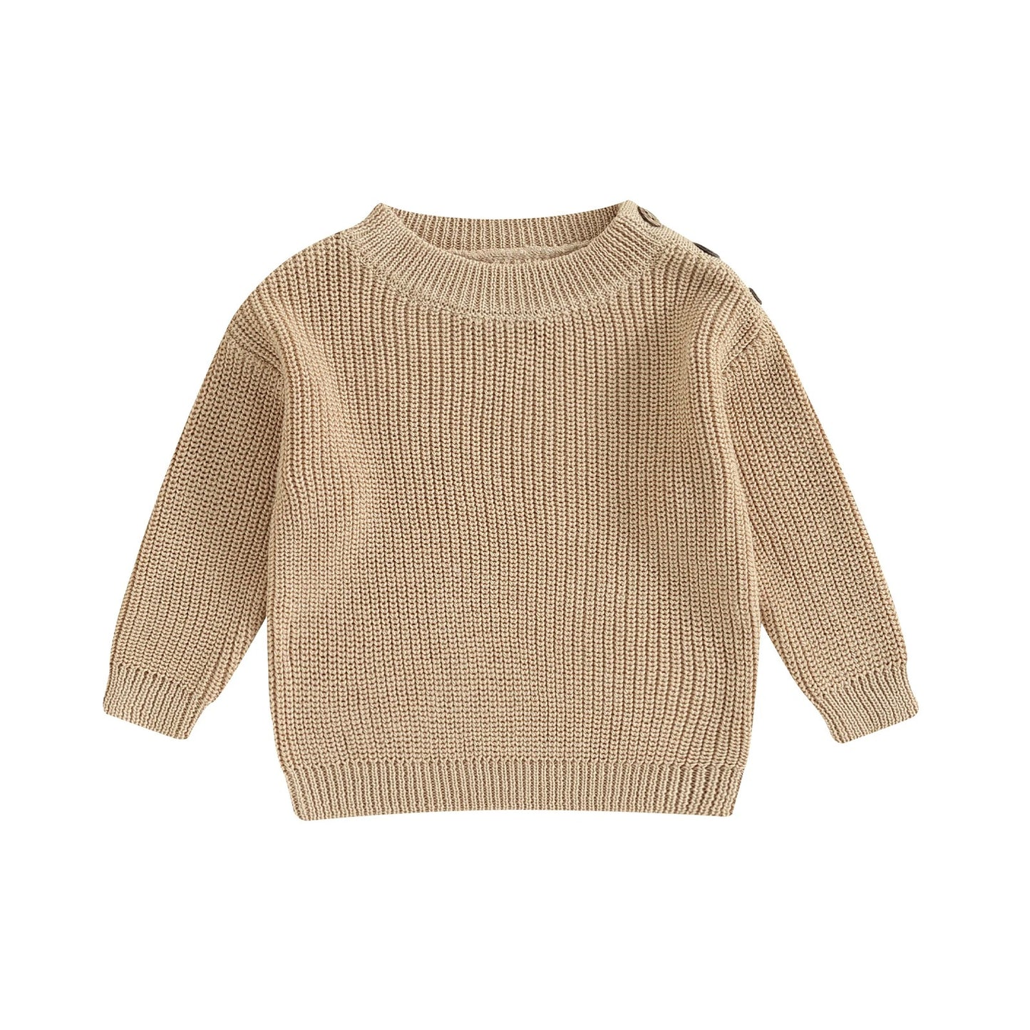 Baby Strickpullover Unisex mit Knopfleiste