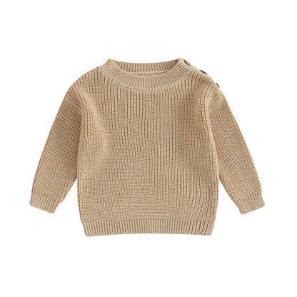 Baby Strickpullover Unisex mit Knopfleiste