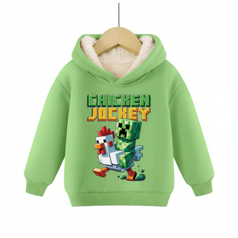 Minecraft Kinder Hoodie für Jungen – gefüttert, mit Kapuze