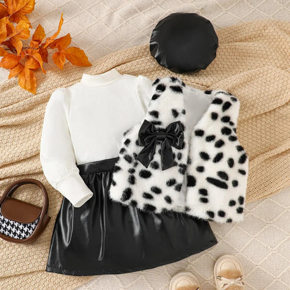 Stylisches Herbst- & Winter-Outfit mit Kunstleder-Rock & Kuschelweste