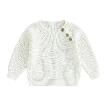 Baby Strickpullover Unisex mit Knopfleiste