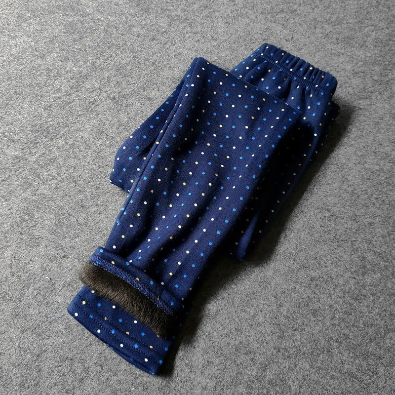 Gefütterte Mädchen-Leggings mit Winterfleece