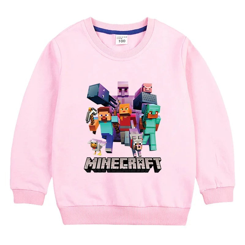 Minecraft™ Kinder Sweatshirt – bunte Designs für Mädchen & Jungen