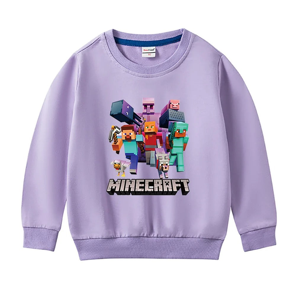 Minecraft™ Kinder Sweatshirt – bunte Designs für Mädchen & Jungen