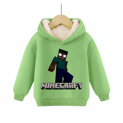 Minecraft Kinder Hoodie für Jungen – gefüttert, mit Kapuze
