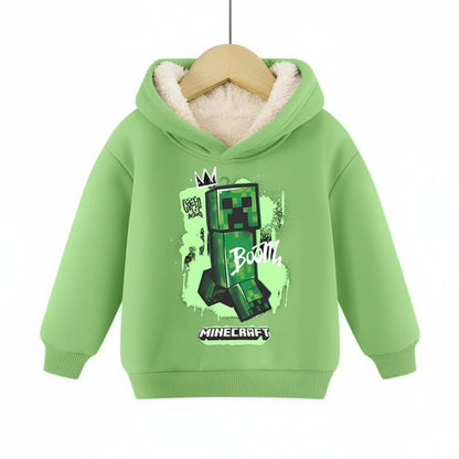 Minecraft Kinder Hoodie für Jungen – gefüttert, mit Kapuze
