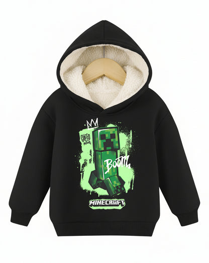 Minecraft Kinder Hoodie für Jungen – gefüttert, mit Kapuze