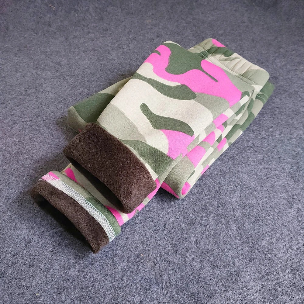 Gefütterte Mädchen-Leggings mit Winterfleece