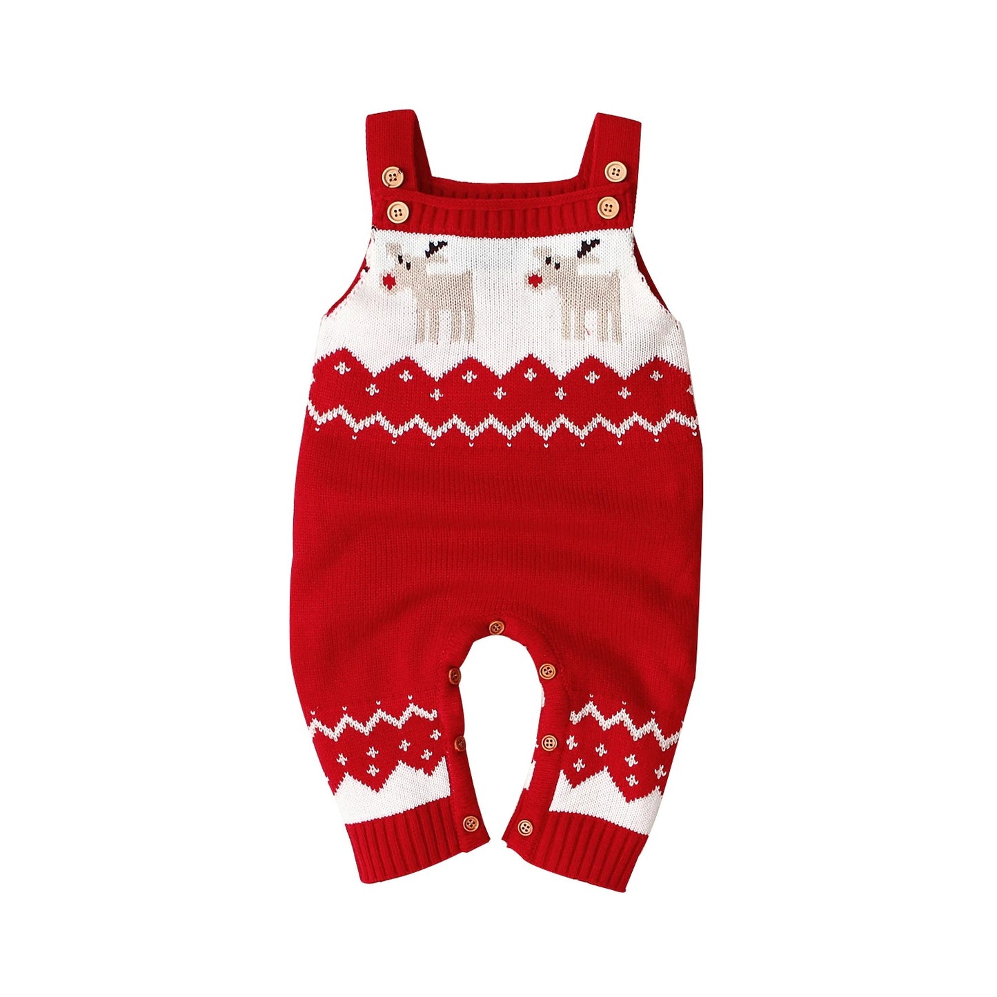 Baby-Strickoverall mit Weihnachtsmotiv & Mütze