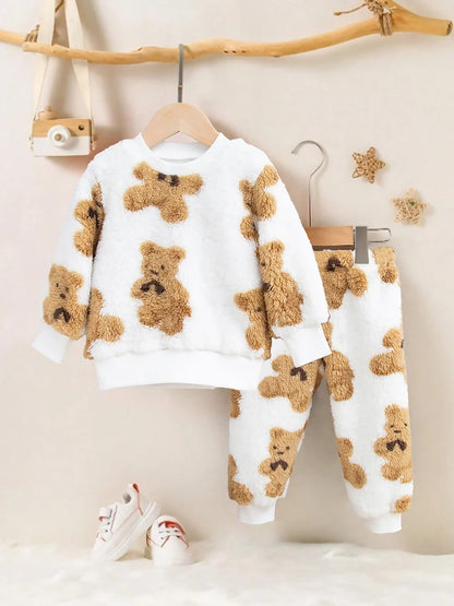 Unisex Teddy Fleece Set – Kuscheliges 2-teiliges Outfit für Babys & Kinder
