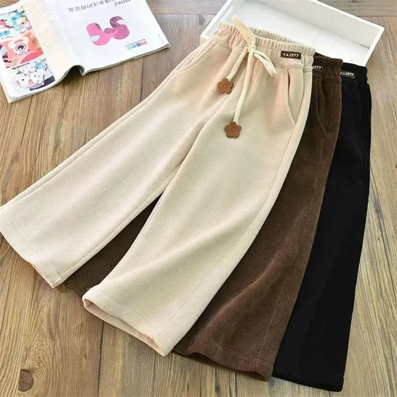 Kinder Rib Hose mit weitem Bein