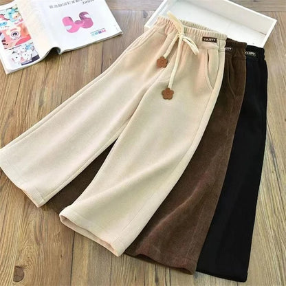 Kinder Rib Hose mit weitem Bein