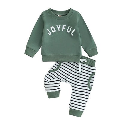 Jungen Outfit „Joyful“ – Sweatshirt & Hose (2-teilig)