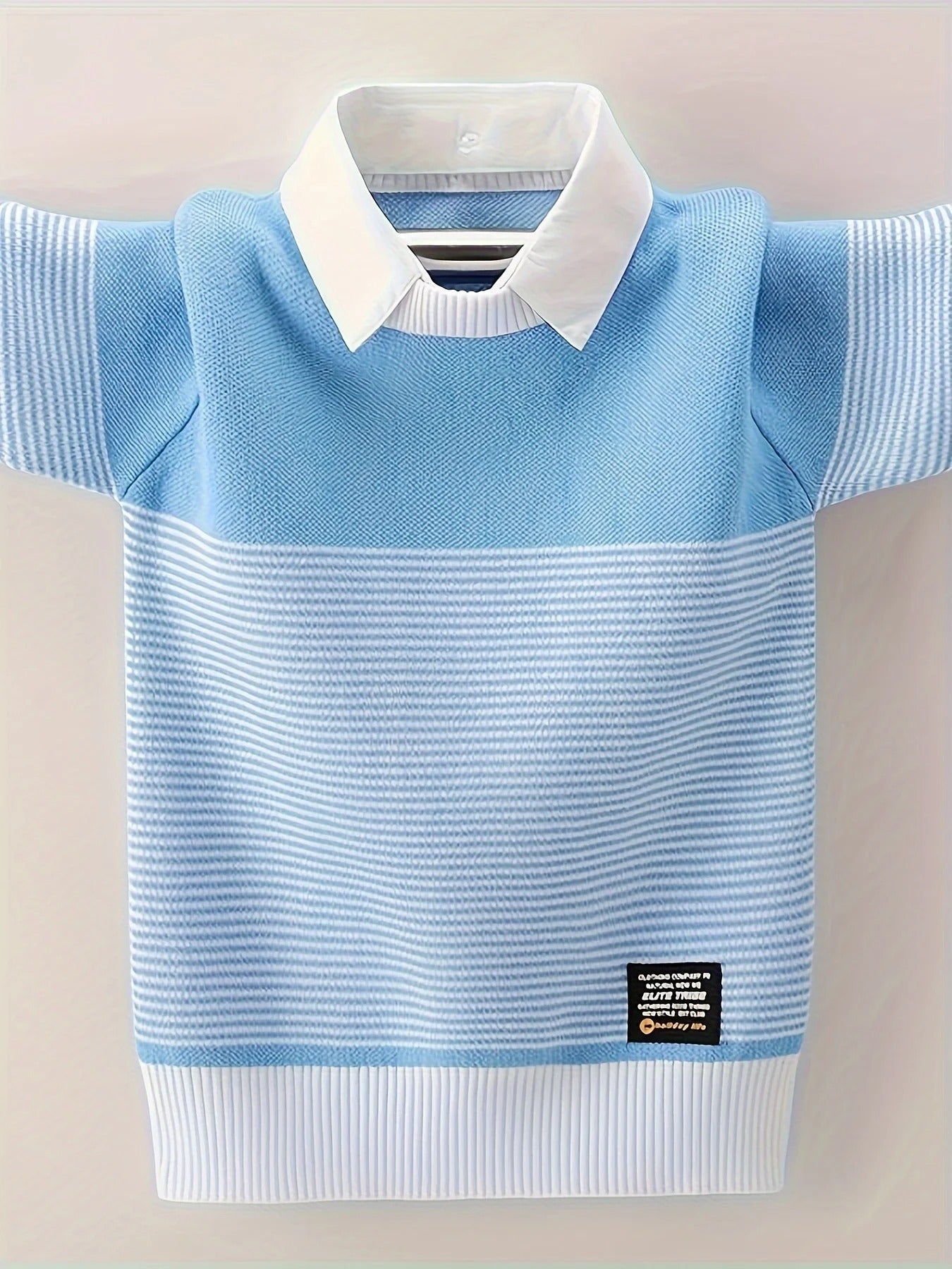 Eleganter Jungen-Pullover mit Hemdkragen – Stil & Komfort vereint