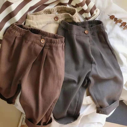 Kinder Stoffhose mit elastischem Bund – bequeme Kinderhose im minimalistischen Look