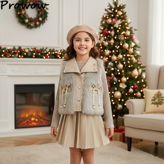 Stylisches Herbst- & Winter-Outfit mit Kunstleder-Rock & Kuschelweste