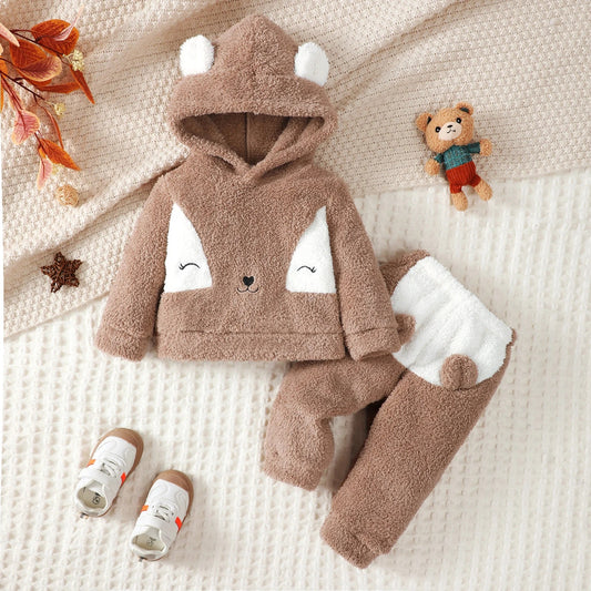 Flauschiges Fleece-Set „Kleiner Fuchs“ – 2-teiliges Kuschel-Outfit für Jungen