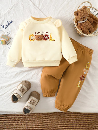 2-teiliges Sweat-Set „Born to be Cool“ – Bärendesign