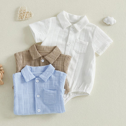 Baby Body mit Kragen – Kurzarm Body für Jungen