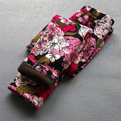 Gefütterte Mädchen-Leggings mit Winterfleece