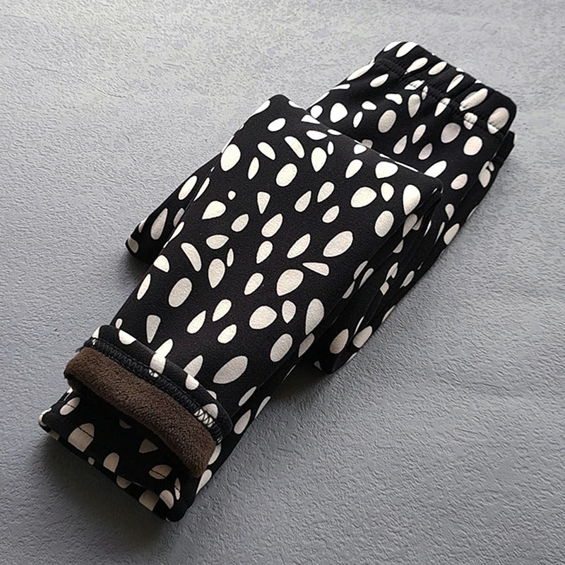 Gefütterte Mädchen-Leggings mit Winterfleece