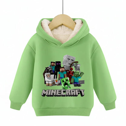Minecraft Kinder Hoodie für Jungen – gefüttert, mit Kapuze