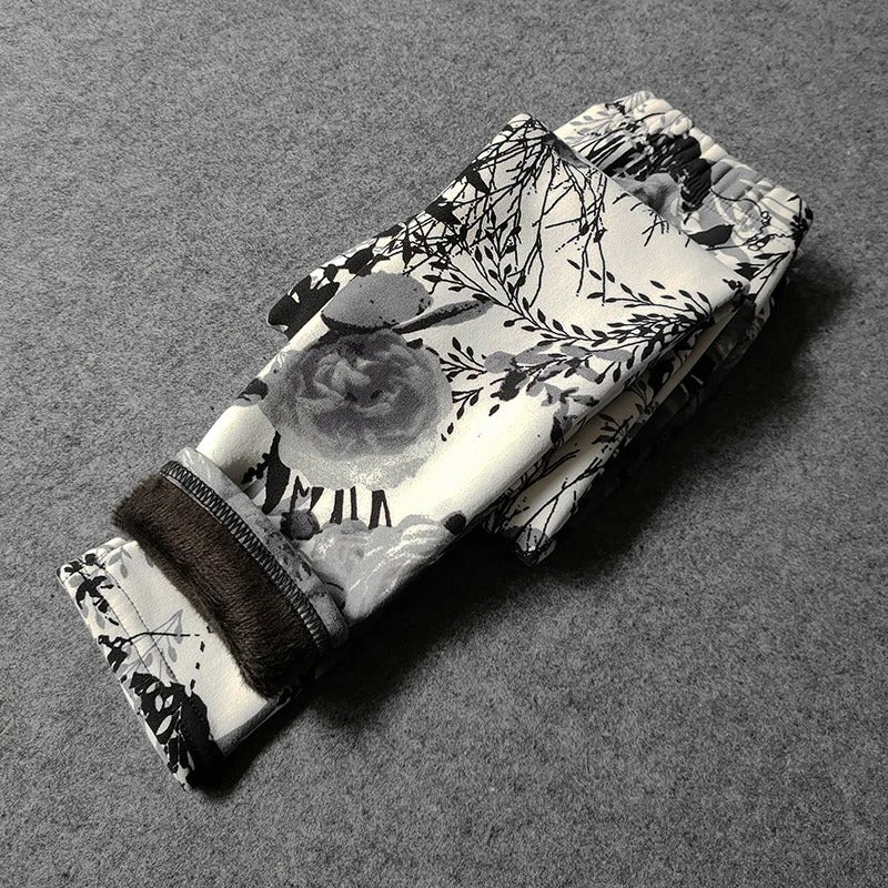 Gefütterte Mädchen-Leggings mit Winterfleece