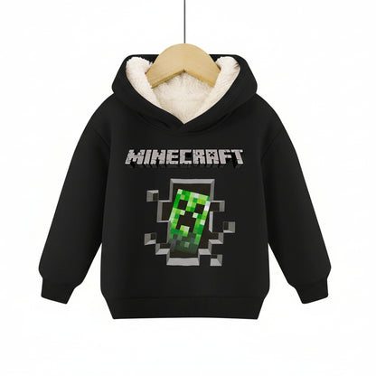 Minecraft Kinder Hoodie für Jungen – gefüttert, mit Kapuze