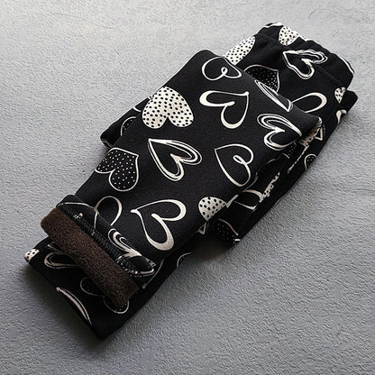Gefütterte Mädchen-Leggings mit Winterfleece