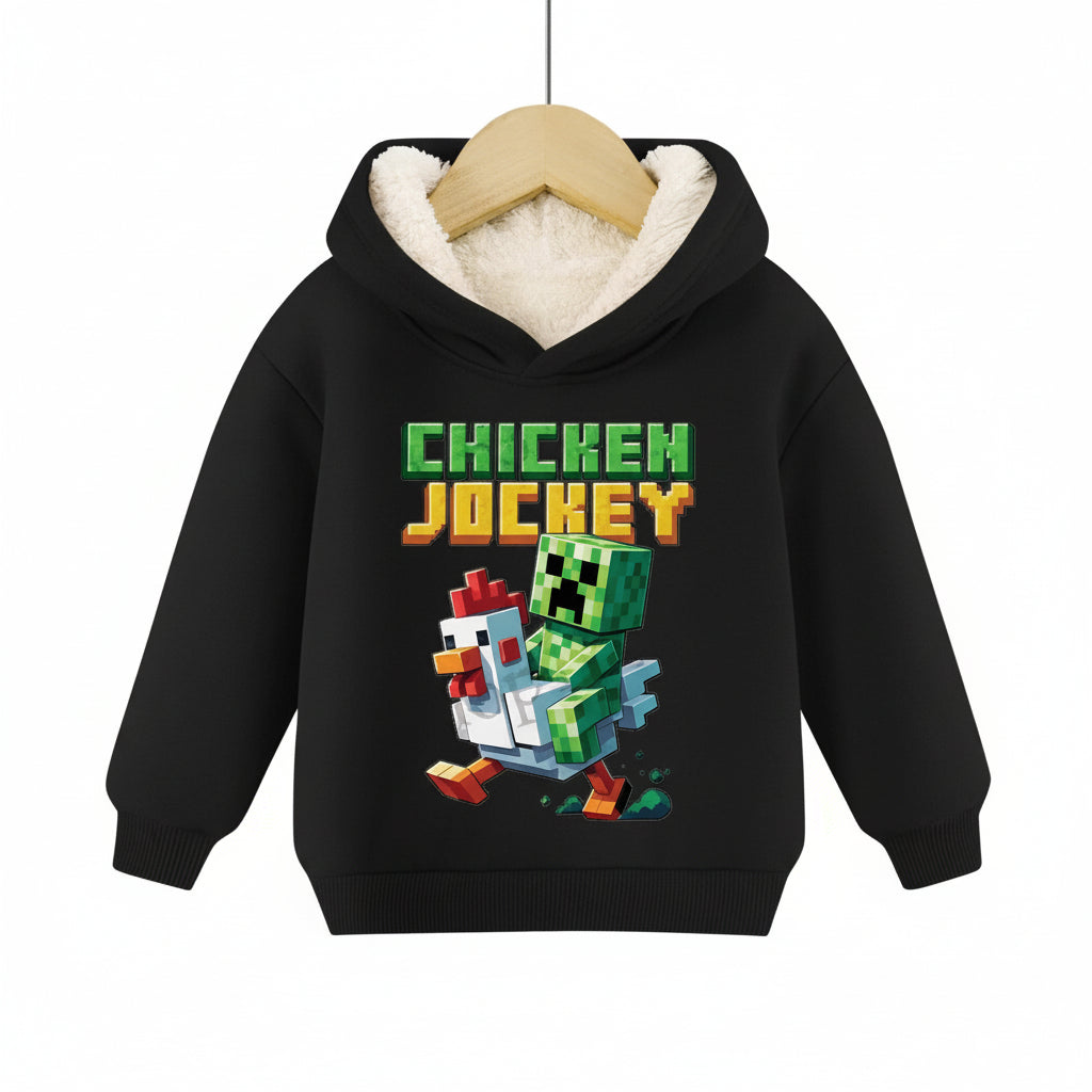 Minecraft Kinder Hoodie für Jungen – gefüttert, mit Kapuze