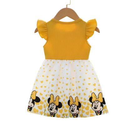Baby Mädchen Kleid – geripptes Oberteil mit Schleife & Herzchenrock