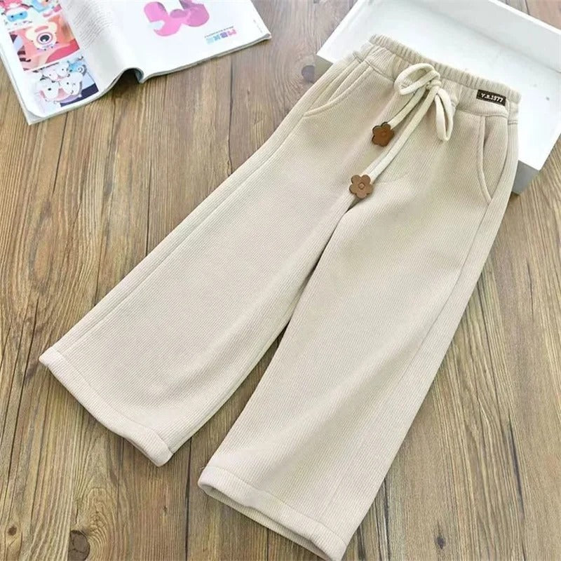 Kinder Rib Hose mit weitem Bein