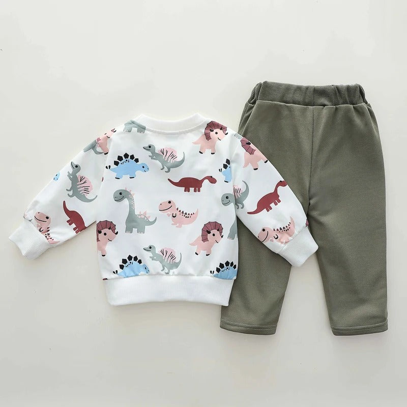 Dino Kinder Set – 2-teiliges Outfit mit Sweatshirt & Hose