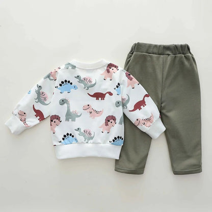 Dino Kinder Set – 2-teiliges Outfit mit Sweatshirt & Hose