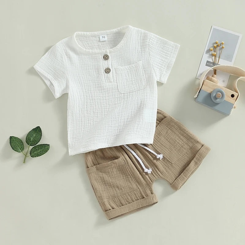 Musselin-Set „Naturtraum“ – 2-teiliges Outfit für Babys & Kleinkinder