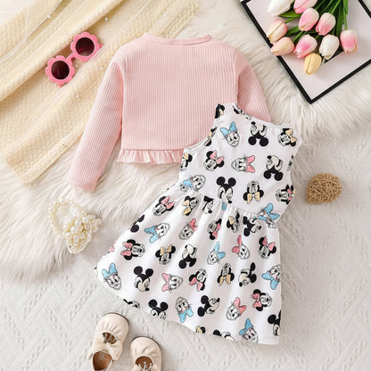 Kleid mit Bolero – 2-teiliges Mädchen-Set mit Schleife