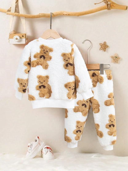 Unisex Teddy Fleece Set – Kuscheliges 2-teiliges Outfit für Babys & Kinder