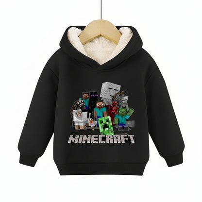 Minecraft Kinder Hoodie für Jungen – gefüttert, mit Kapuze