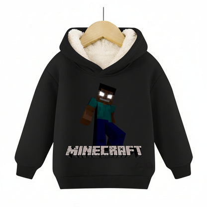 Minecraft Kinder Hoodie für Jungen – gefüttert, mit Kapuze