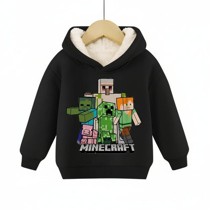 Minecraft Kinder Hoodie für Jungen – gefüttert, mit Kapuze