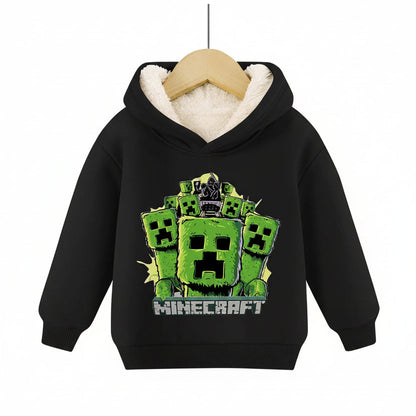 Minecraft Kinder Hoodie für Jungen – gefüttert, mit Kapuze