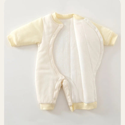 Wattierter Babystrampler mit Bärenmotiv