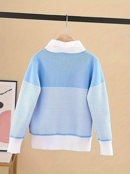 Eleganter Jungen-Pullover mit Hemdkragen – Stil & Komfort vereint