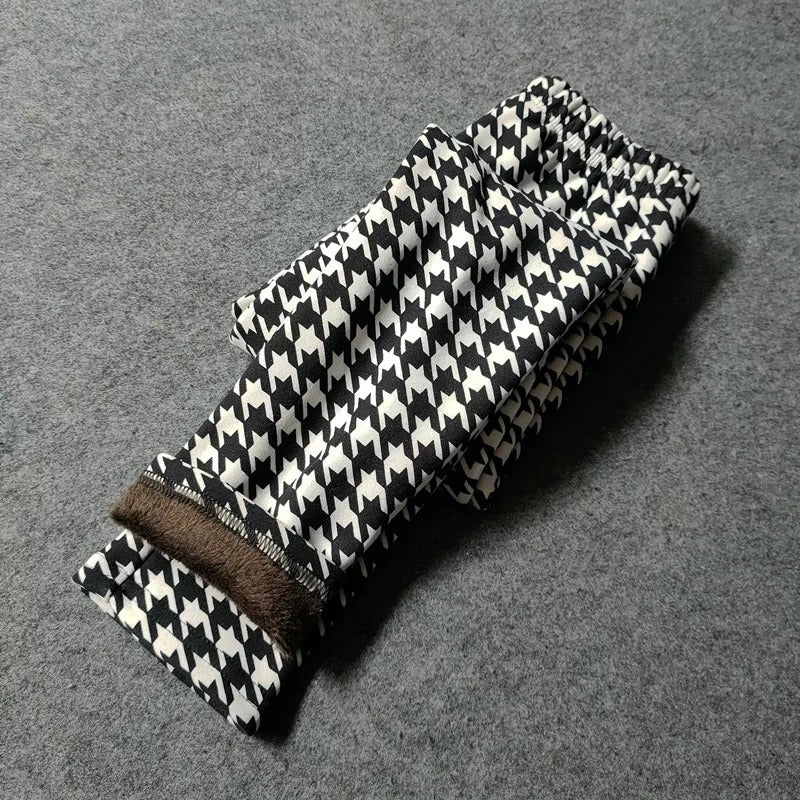 Gefütterte Mädchen-Leggings mit Winterfleece