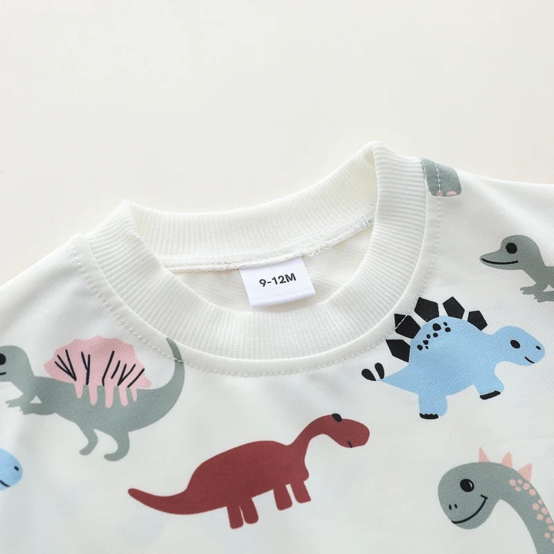 Dino Kinder Set – 2-teiliges Outfit mit Sweatshirt & Hose