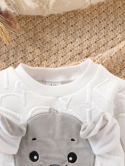 Baby Set „Kleiner Elefant“ – 2-teiliges Pullover- & Jeans-Outfit für Mädchen & Jungen