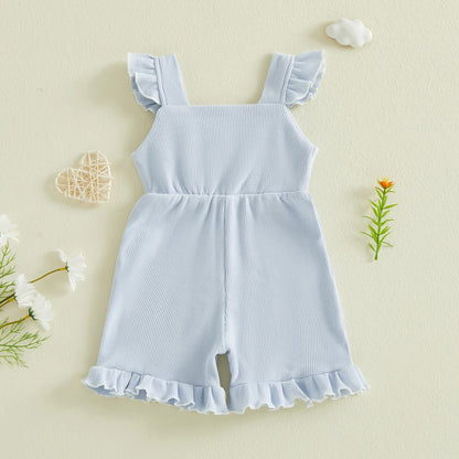 Sommer Jumpsuit für Mädchen mit Schleife & Rüschen – leicht & verspielt