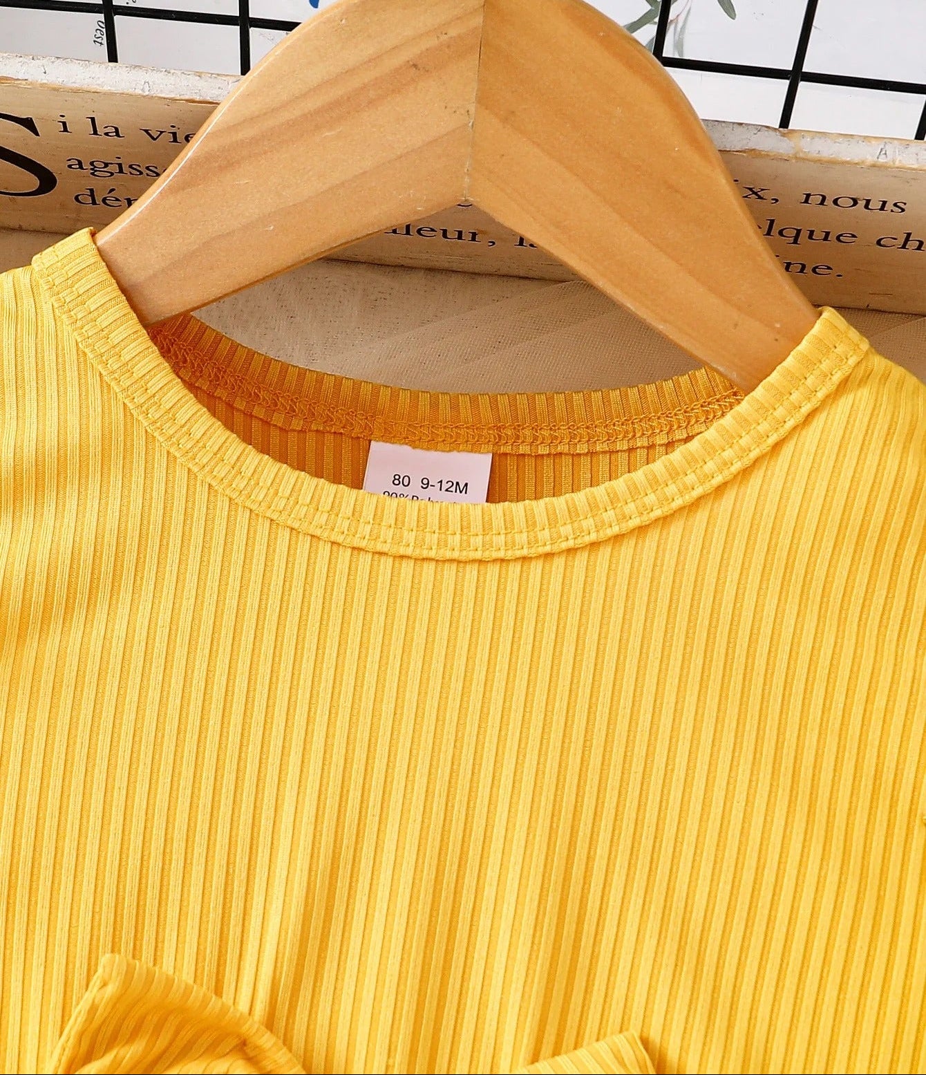 Baby Mädchen Kleid – geripptes Oberteil mit Schleife & Herzchenrock